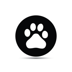 paw foot logo design icon