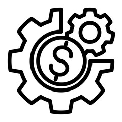 Financial Settings Control Icon from Accounting Icon Collection (Outline Style)