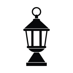 Lantern Stand Icon Vector Illustration