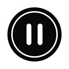 Pause Button Icon Vector Illustration
