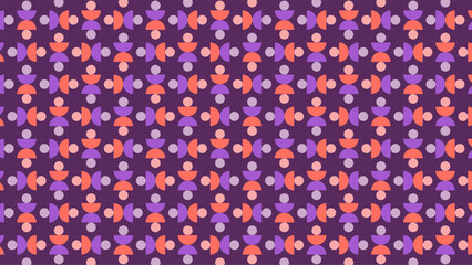 Abstract Geometric Symmetrical Pattern with Repeating Shapes