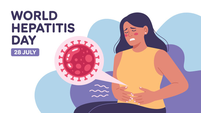 World hepatitis day awareness campaign poster design for liver health and viral infection support - Powered by Adobe