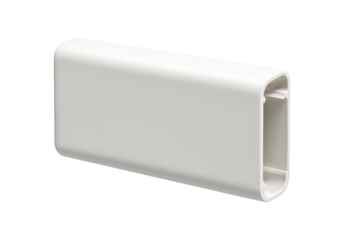 Wall-mounted cable raceway with a paintable surface, ideal for concealing wires along a hallway wall.