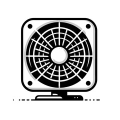 Fan heater with elegant design providing warmth and comfort on transparent background