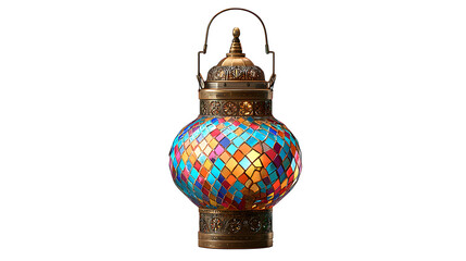 Mosaic Lantern, isolated on transparent background