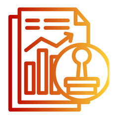 Justice Law Claims Icon from Accounting Icon Collection (Outline Gradient Style)