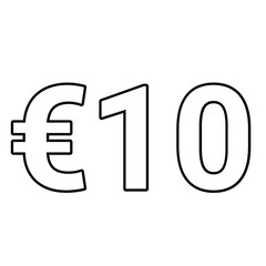 Obraz premium euro sign on a white background €10
