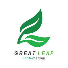 Green leaf icons design