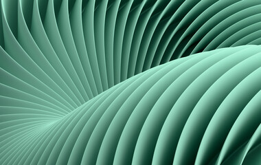 Elegant Teal Curved Stripes Design - Minimalist Abstract Background with Dimensional Wave Forms
