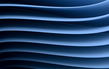 Contemporary Blue Layered Curves Wallpaper - Sophisticated Digital Art with Smooth Undulating Forms