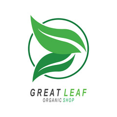 Green leaf icons design
