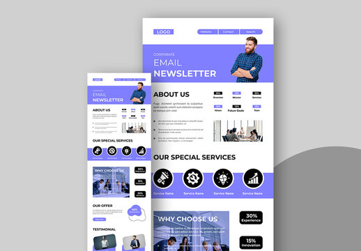 Corporate Email Newsletter Layout