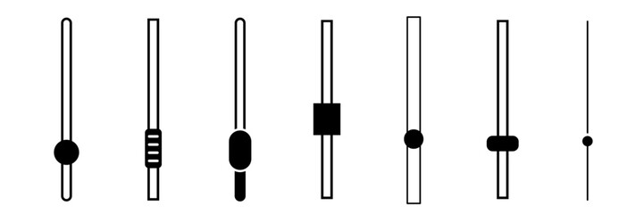 Slider bar. Slider vector set