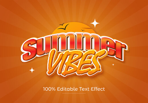Editable Summer Vibe Text Effect