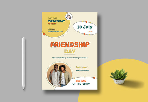 International Friendship Day Flyer Template Layout