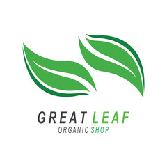 Green leaf icons design
