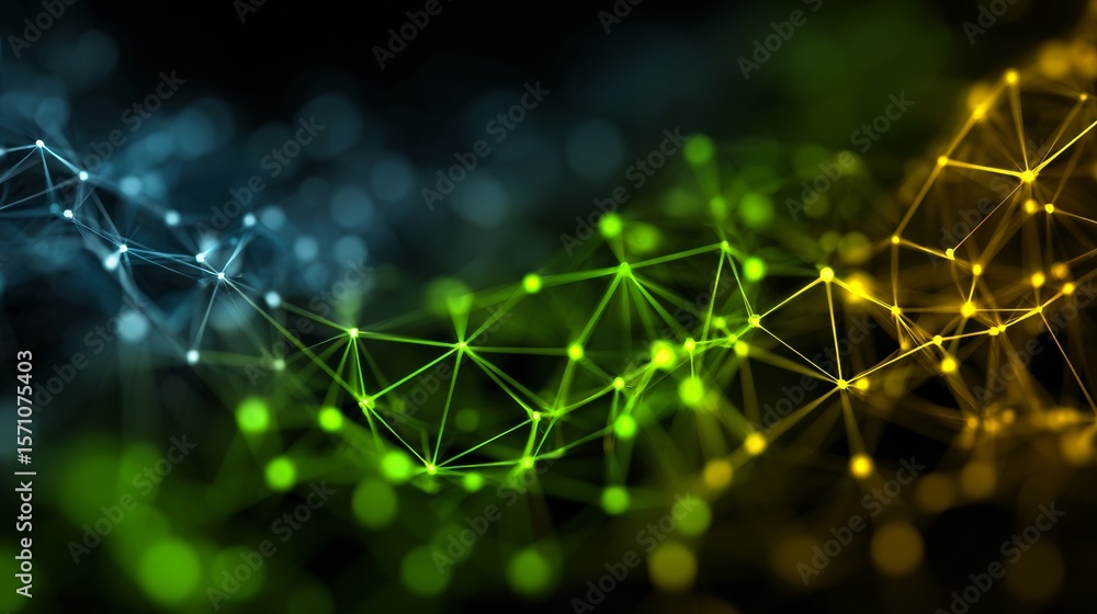 Aufkleber abstract glowing digital connectivity network lines intersecting in a minimalist unlabeled technolog