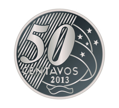 Brazilian "50 centavos de Real" coin