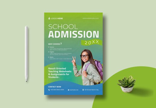 School Admission Flyer Template