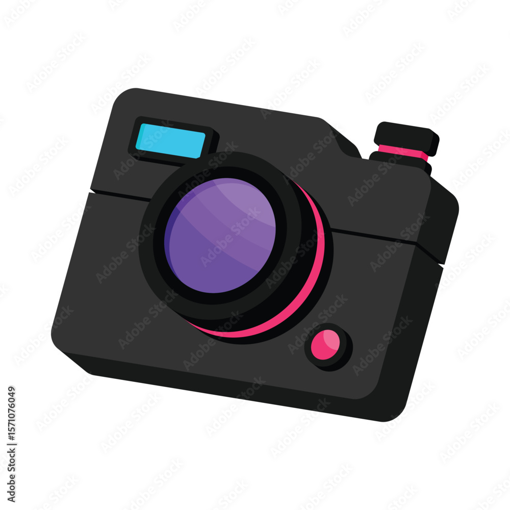 Poster camera vector style icon. eps 10 file