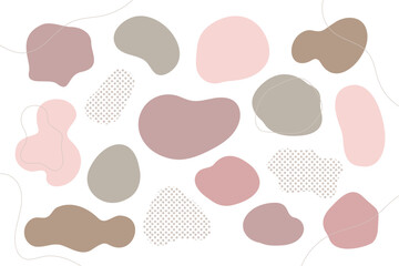 くすみカラーの流体シェイプフレームセット