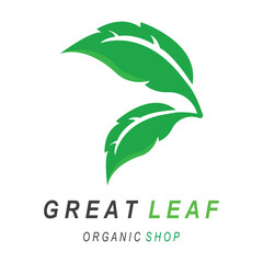 Green leaf icons design