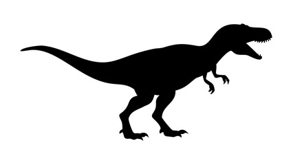 T-Rex Dinosaur Silhouette Vector &ndash; Prehistoric Predator Clipart Illustration