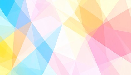 Obraz premium Geometric abstraction with large overlapping translucent polygons, pastel color palette, balanced across a horizontal canvas