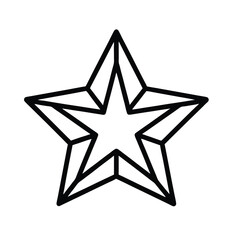 silver star isolated on white background