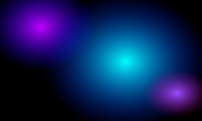 Soft glowing orbs with radial gradients on black background. Abstract digital texture with light...