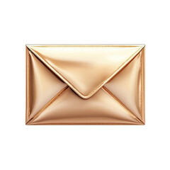 Golden Email Message Shiny Notification Graphic Art Letter Mail Digital on transparent background
