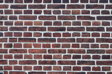 texture of old red bricks wall background	
