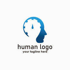 on  time logo design template, work time logo concept, employe icon design