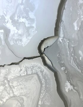 Grey Cracked Surface Texture Abstract Background