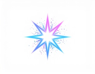 Obraz premium Bright Pink And Blue Starburst Light Effect