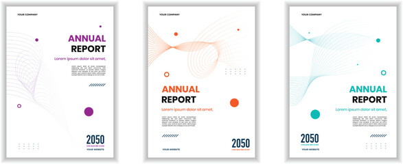 Business brochure cover template design and annual report or company profile cover layout design set collection.