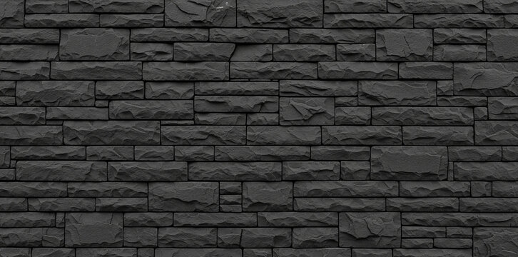 Fototapeta Close-Up of Black Brick Wall Texture
