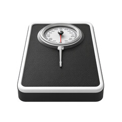 Weight Scales Precision Dial Black Platform Body Scale Silver Bezel on transparent background