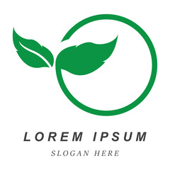 Green leaf icons design