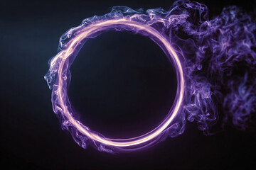 a ring of smoke is shown in this image