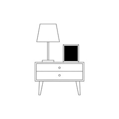 Black and white office chair isolated on a white background in a modern interior setting