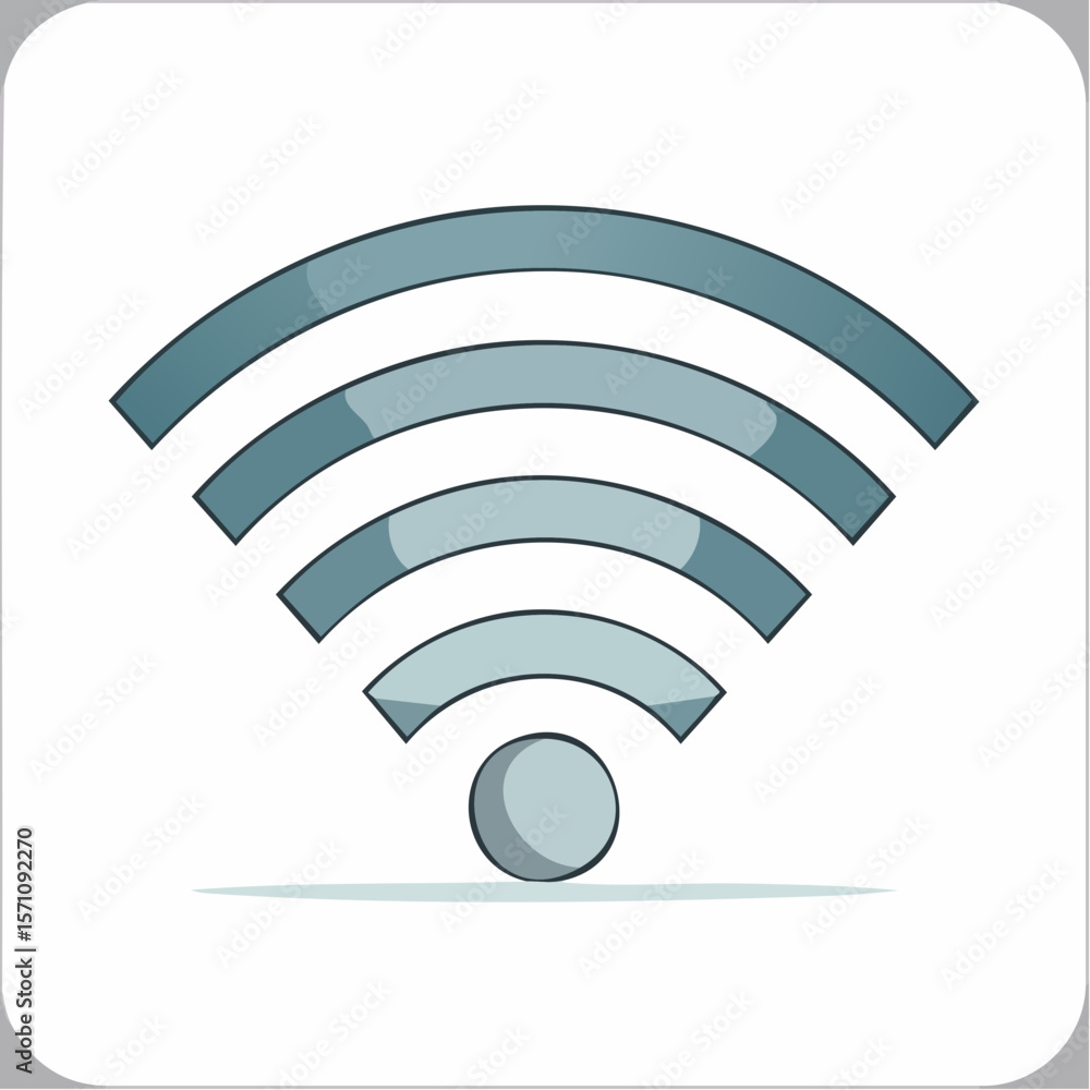 Poster wifi connection signal graphic for online access and communication needs, ideal for web design, appl