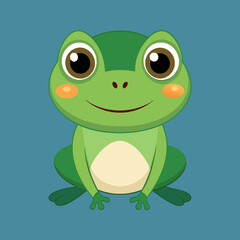 Fototapeta premium Adorable Cartoon Frog Illustration