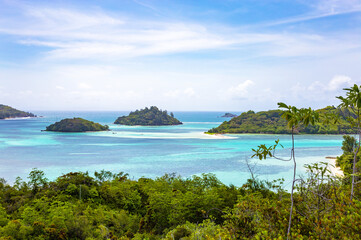 Round and Moyenne Islands, Mahe, Seychelles, Africa.