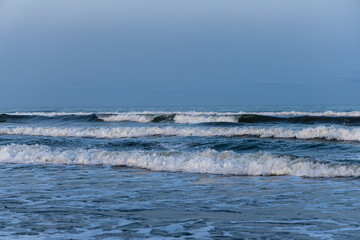Morning surf Tyrrhenian Sea, Viareggio Italy. Seascape
