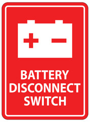 Battery Disconnect Switch Warning Sign for Electrical Safety and Maintenance