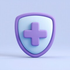 Obraz premium A sophisticated shield showcasing medical protection and healthcare safety, symbolizing health insurance and security from illness