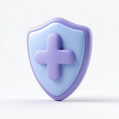 Obraz premium A detailed illustration showcasing a medical shield, symbolizing healthcare protection and medical insurance coverage for wellness and safety