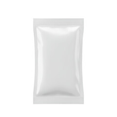 Blank sachet mockup isolated on transparent background. for food, cosmetic, medicine, or chemical product packaging use cases.