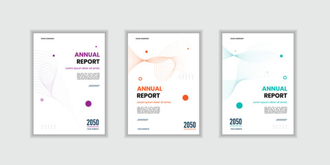 Business brochure cover template design and annual report or company profile cover layout design set collection.